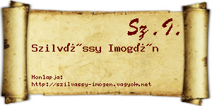 Szilvássy Imogén névjegykártya